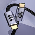 USP BoostUp Cafule Braided USB-C to USB-C (3.2 Gen2) Charge & Video Cable (1.5M) -Black,5A/100W PD,20Gbps,8K/60Hz,USB-C Compatibility,2 Years Warranty