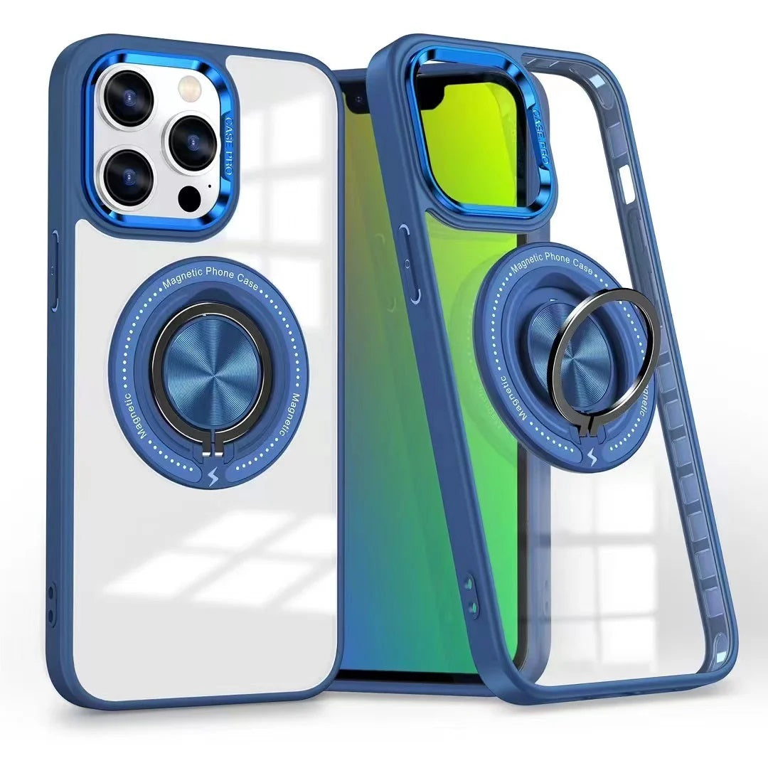 USP Apple iPhone 17 Pro Max (6.9') MagSafe Case with Ring Holder Dark Blue - Silicone Bumper,Drop Resistance, Scratch Protection, 3 Years Warranty