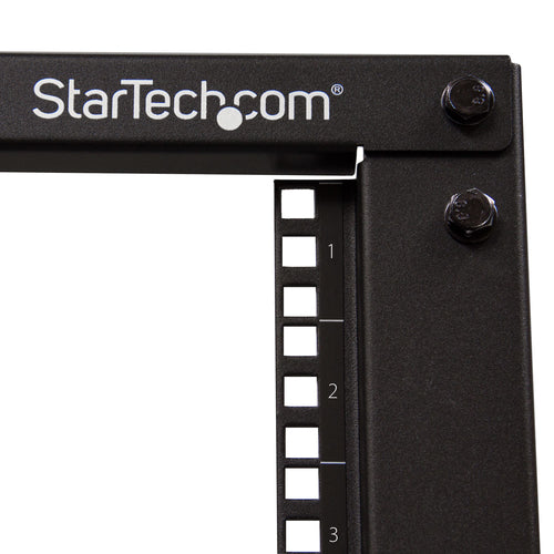 StarTech.com 8U 4-Post Server Rack, 19in Open Frame Rack with 40in (101cm) Mounting Depth and 1200lb (544kg) Weight Capacity, Mobile or Floor Mount IT Rack