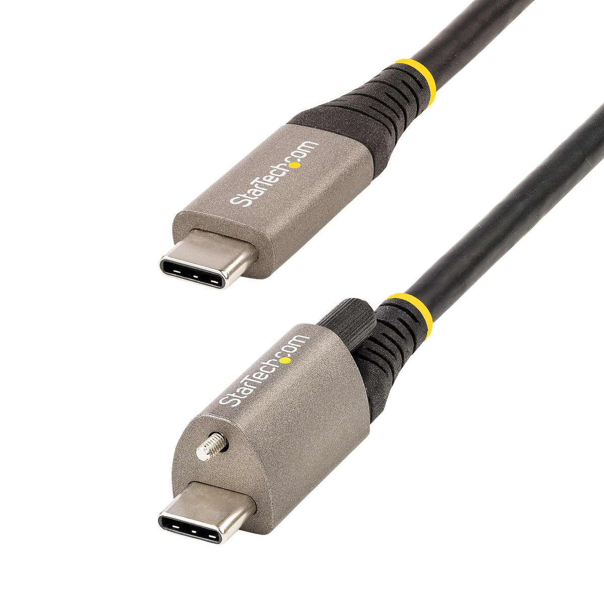 StarTech.com 50cm (20in) USB-C Cable, Top Screw Locking, USB 10Gbps, 100W (5A) Power Delivery, 8K 60Hz / 4K 144Hz DP Alt Mode - Thunderbolt Compatible