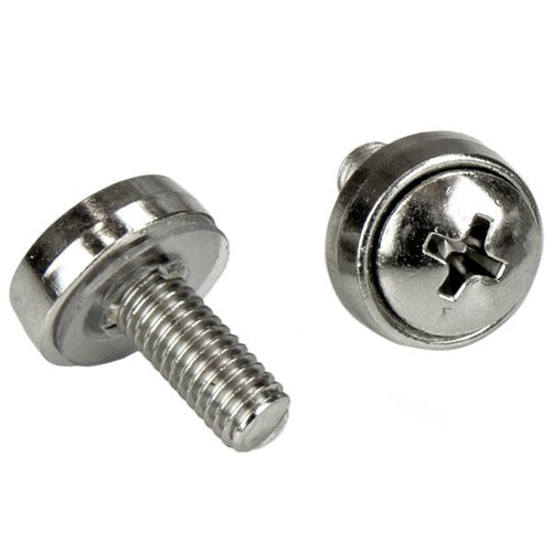 StarTech.com 20-Pack M5 12mm Screws, Square Hole Cage Nuts and Installation Tool, Hardware Mounting Kit for 19" or 10" Server Racks, Cabinets and Enclosures, Silver - TAA