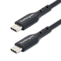 StarTech.com 10ft (3m) USB-C Charging Cable, Charge & Sync, 60W (3A) PD, USB 2.0 Laptop Charger Cable, TPE Jacket - Black USB C Charging Cord