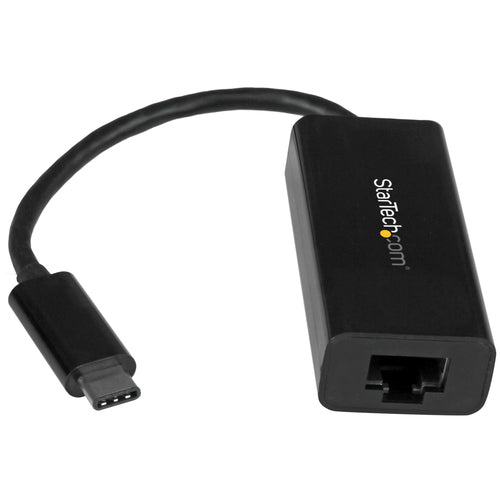 STARTECH USB-C 3.0 TO GbE ADAPTER, TB3 COMPATIBLE, 20CM, BLACK, 2YR