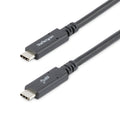 StarTech.com 6ft (1.8m) USB-C Cable, USB 5Gbps, 100W (5A) Power Delivery, Certified Works with Chromebook, 4K 60Hz DP Alt Mode, USB-IF Certified - Thunderbolt Compatible