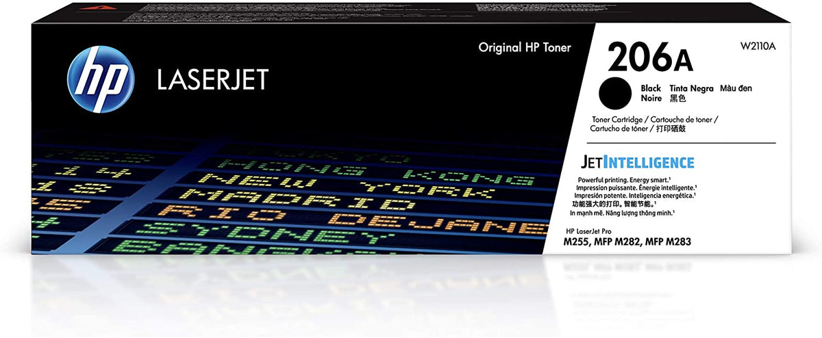 HP W2110A, 206A Black LaserJet Toner Cartridge, Yield: 1350 Pages