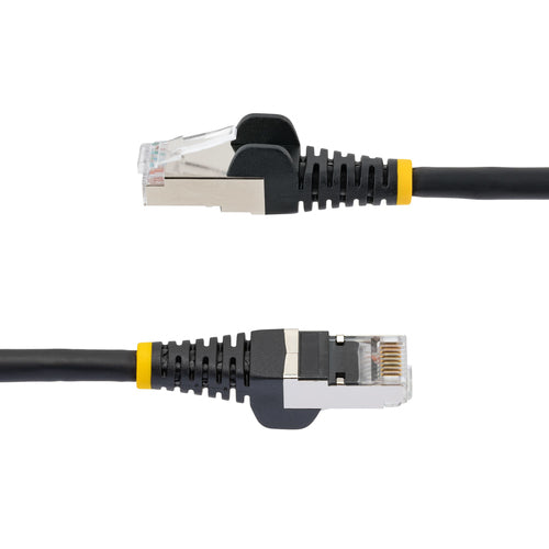StarTech.com 50cm CAT6a Ethernet Cable - Black - Low Smoke Zero Halogen (LSZH) - 10GbE 500MHz 100W PoE++ Snagless RJ-45 w/Strain Reliefs S/FTP Network Patch Cord