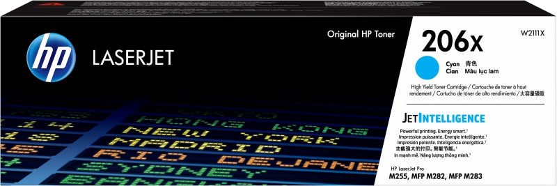 HP W2111X, 206X Cyan Original LaserJet Toner Cartridge, 2 Year Warranty