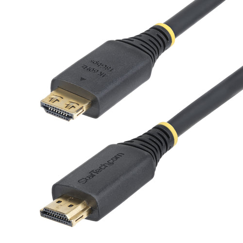 StarTech.com 15ft (4.6m) High Speed HDMI Cable with Gripping Connectors, 4K 60Hz/1440p 144Hz, HDR10/HDCP 2.2/ARC, 18Gbps, UHD HDMI Cord for TV/Monitor/Display, TPE Jacket
