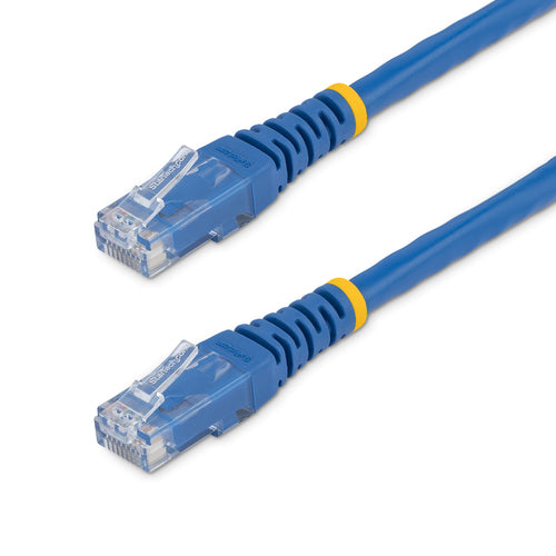StarTech.com 7ft CAT6 Ethernet Cable - Blue CAT 6 Gigabit Ethernet Wire -250MHz 100W PoE RJ45 UTP Molded Network/Patch Cord w/Strain Relief/ Individually Tested