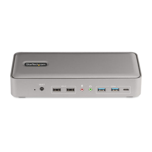 StarTech.com Dual-Laptop USB-C KVM Docking Station, Dual Monitor 4K 60Hz DisplayPort Dock, 5-Port USB Hub, GbE, 90W/45W Power Delivery to Two Laptops, Windows/Mac, 2-Host KVM Dock - TAA