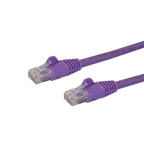StarTech.com 1m CAT6 Ethernet Cable - Purple CAT 6 Gigabit Ethernet Wire -250MHz 100W PoE RJ45 UTP Network/Patch Cord Snagless w/Strain Relief Individually Tested