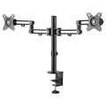 StarTech ARMDUAL3, Desk Mount Dual Monitor Arm, Desk Clamp VESA Compatible Monitor Mount, up to 32 inch Displays, Ergonomic Articulating Monitor Arm, Adjustable Height, Tilt, Swivel, 1 Year Warranty