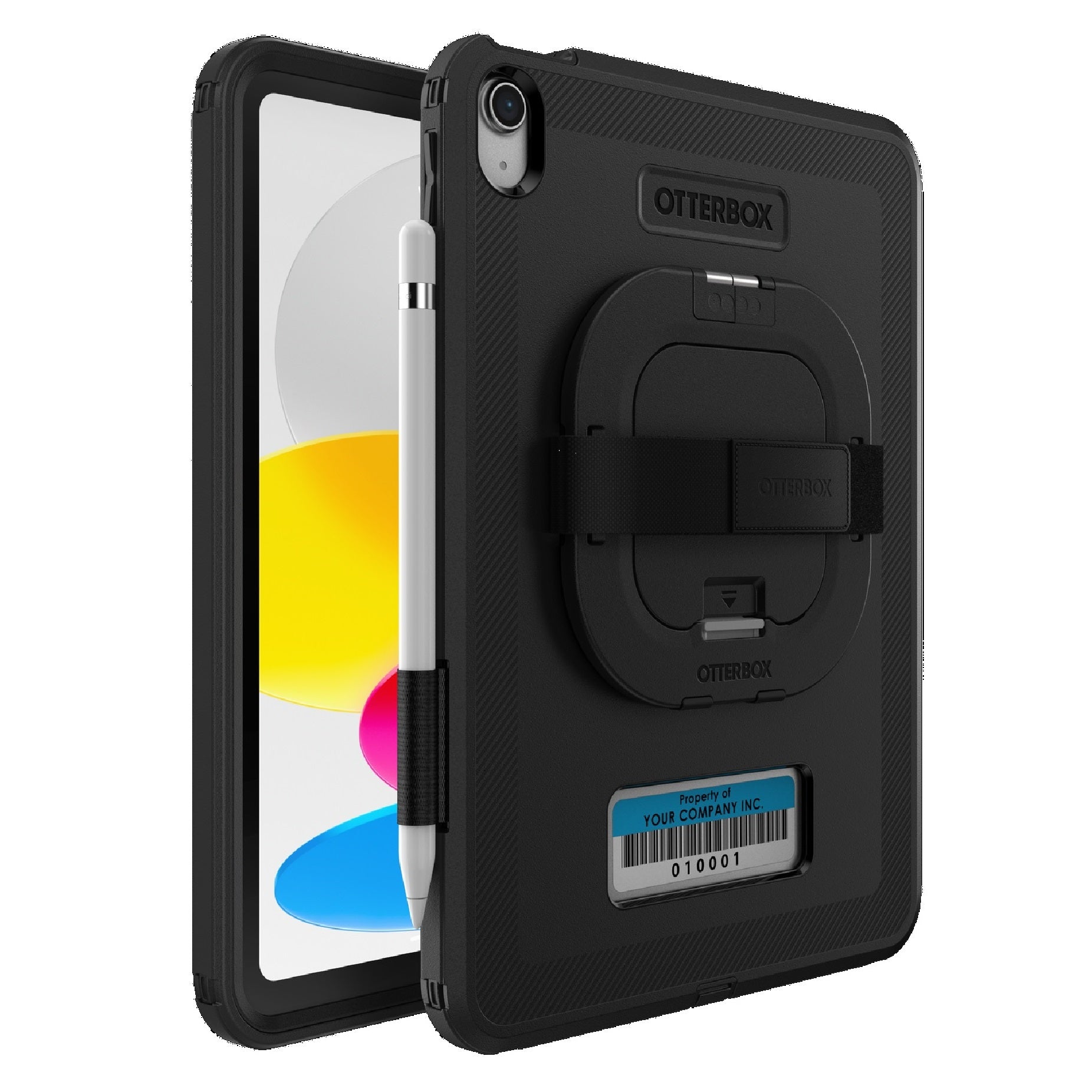 OtterBox Defender Apple iPad (11') (A16) (11th Gen) / iPad (10.9') (10th Gen) Case with Handstrap Black -No Retail Packaging- 7 Years Warranty