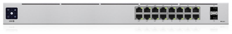 Ubiquiti USW-16-POE-AU, Standard Ethernet Switch, 16xGbE Port, 2xSFP Ports, 8xPoE+ Ports, 1 Year Warranty