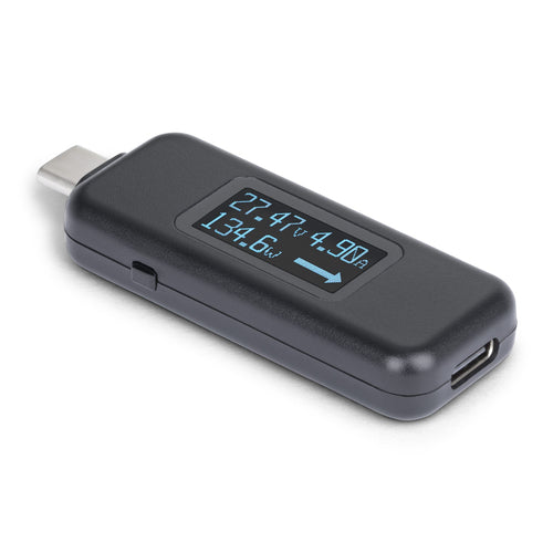 STARTECH USB-C POWER TESTER, Bi-DIRECTIONAL DIGITAL VOLTAGE/CURRENT, 2YR