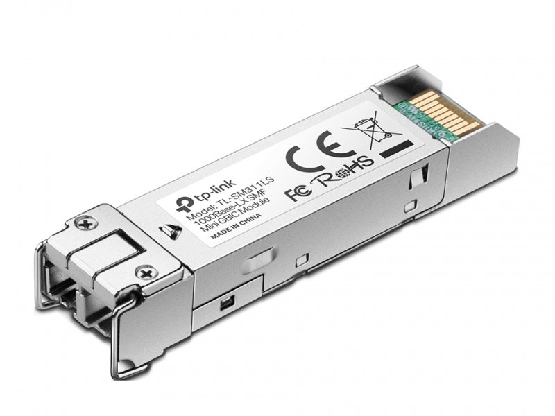 TP-Link TL-SM311LS, Gigabit SFP Module,Single-mode, MiniGBIC, LC interface, Distance: Up to 10km, 3 Year Warranty