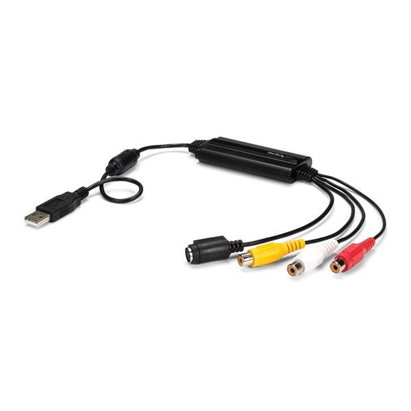 Startech SVID2USB232, External Video Capturing Device, USB2.0 to S-Video/Composite Video/Stereo Audio, Black, 2 Year Warranty