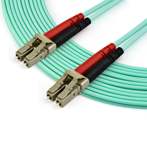 StarTech.com 7m (22ft) LC/UPC to LC/UPC OM3 Multimode Fiber Optic Cable, Full Duplex 50/125µm Zipcord Fiber Cable, 100G, Low Insertion Loss, LSZH Fiber Jumper Cord