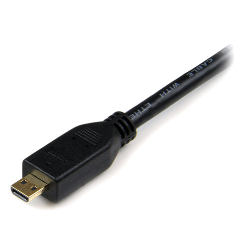 StarTech.com 1m Micro HDMI to HDMI Cable with Ethernet - 4K 30Hz Video - Durable High Speed Micro HDMI Type-D to HDMI 1.4 Adapter Cable/Converter Cord - UHD HDMI Monitors/TVs/Displays - M/M
