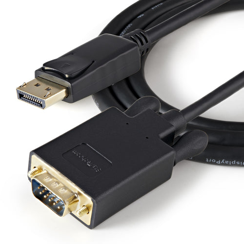 StarTech.com 3ft (91cm) DisplayPort to VGA Cable - Active DisplayPort to VGA Adapter Cable - 1080p Video - DP to VGA Monitor Cable - DP 1.2 to VGA Converter - Latching DP Connector