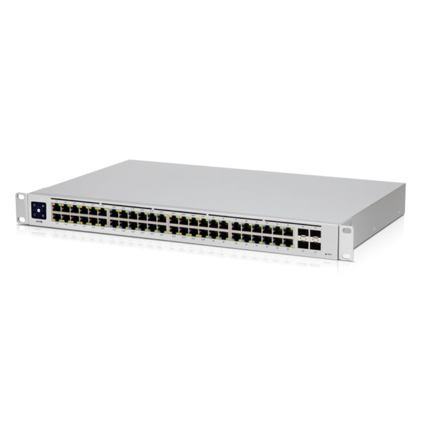 Ubiquiti USW-48-POE, UniFi 48 port Managed Gigabit Layer2 &amp; Layer3 switch, 48x Gigabit Ethernet Ports w/ 32x 802.3at POE+, 4x SFP Port Touch Display 210W, 1 Year Warranty