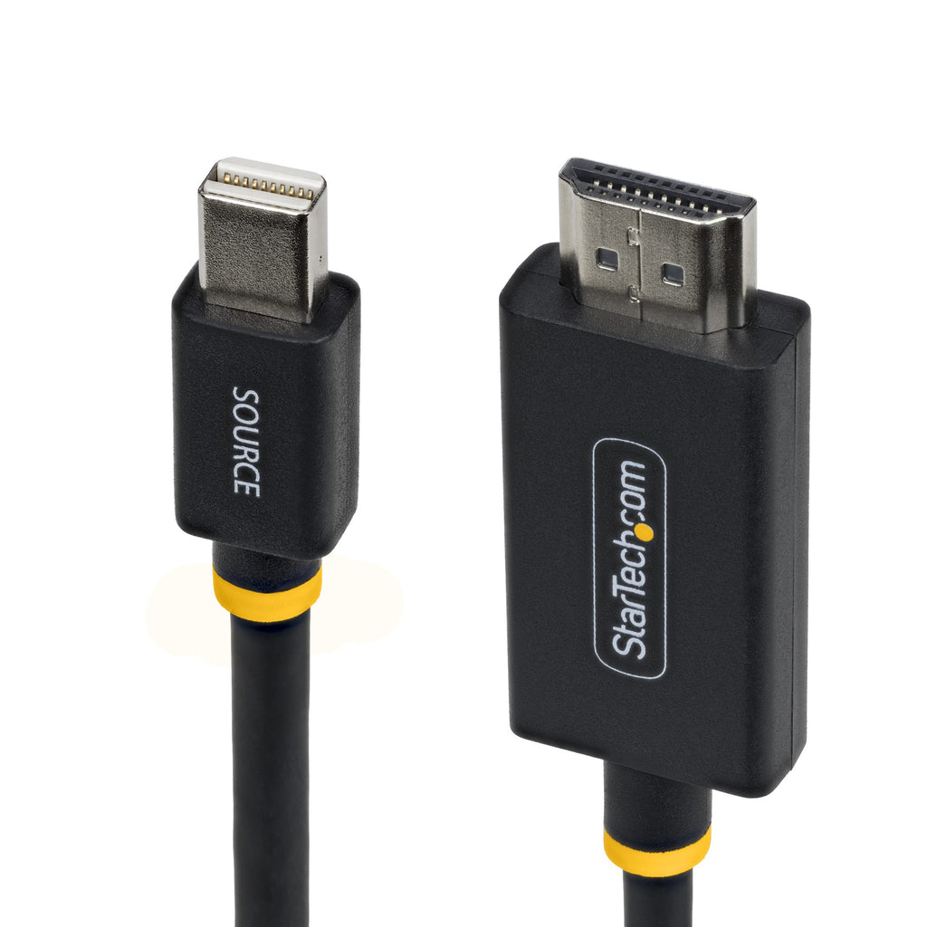 StarTech.com 1m (3ft) Mini DisplayPort to HDMI Adapter Cable, 4K 60Hz with HBR3/HDCP 2.3/DPCP, MDP to HDMI 2.0, Active Video Converter, Mini DisplayPort Desktop to HDMI Monitor