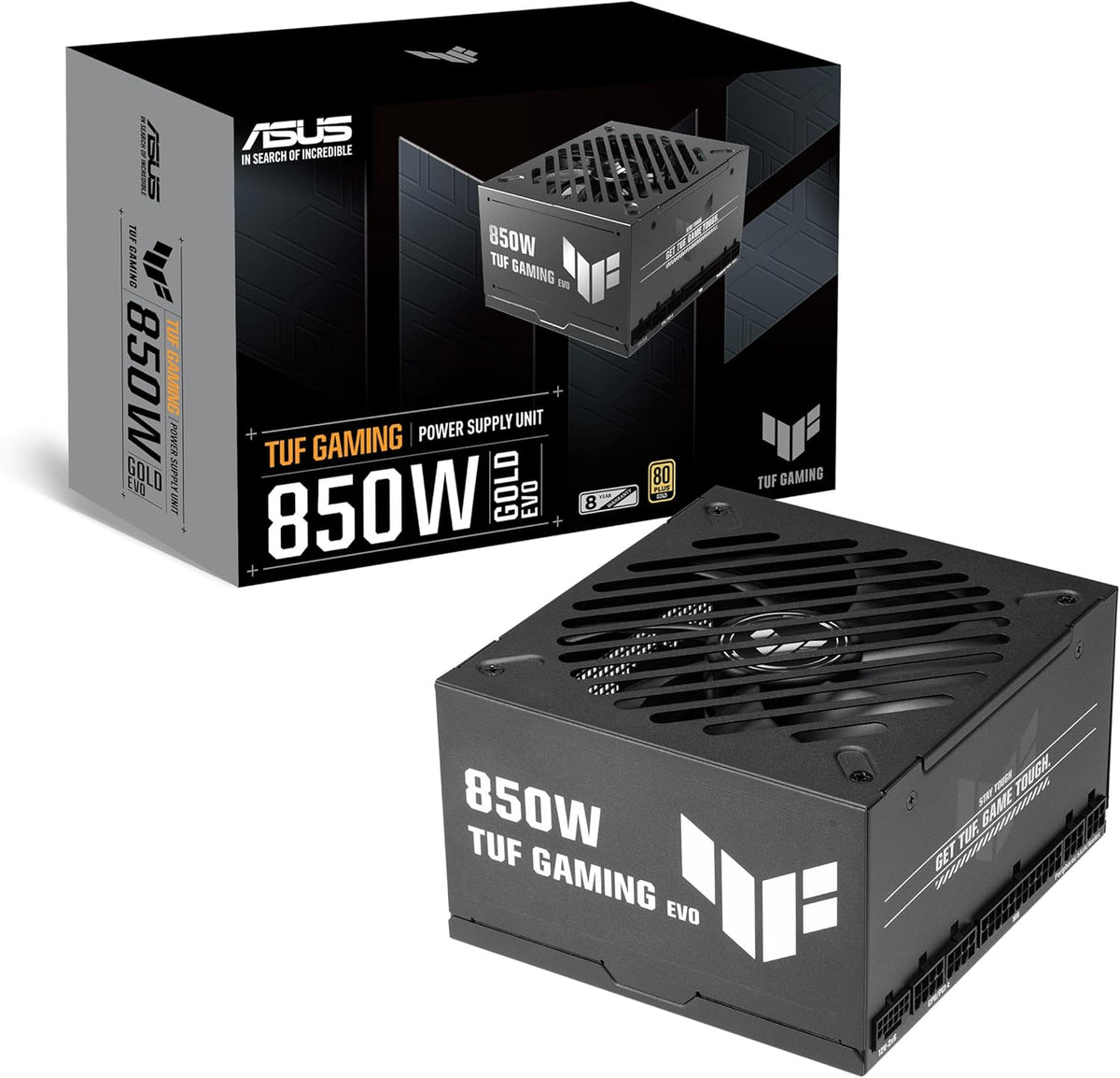 Asus TUF-GAMING-850G-EVO, TUF Gaming EVO 850W Gold Modular PSU, 3 Years