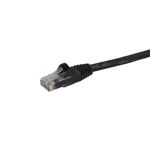 StarTech.com 1m CAT6 Ethernet Cable - Black CAT 6 Gigabit Ethernet Wire -250MHz 100W PoE RJ45 UTP Network/Patch Cord Snagless w/Strain Relief Individually Tested