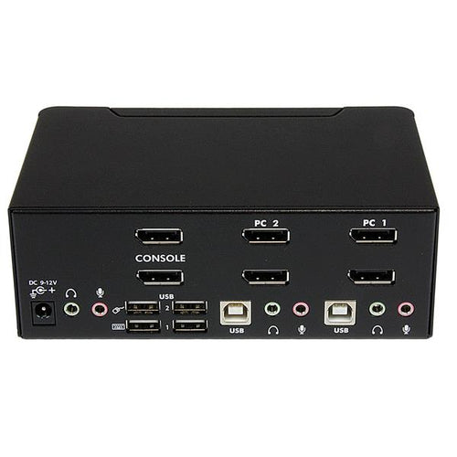 StarTech.com 2 Port Dual DisplayPort USB KVM Switch with Audio & USB 2.0 Hub - TAA