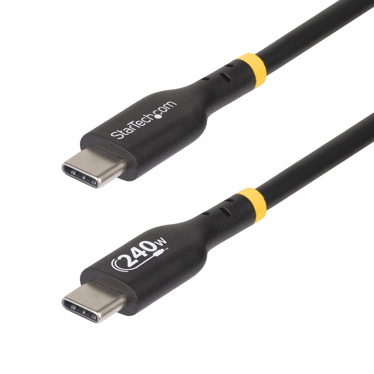 StarTech.com 6.6ft (2m) USB-C Charging Cable, Charge & Sync, 240W (5A) PD EPR, USB 2.0 Laptop Charger Cable, USB-IF Certified, TPE Jacket - Black USB C Charging Cord