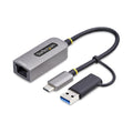 StarTech.com 2.5GbE USB-C to Ethernet Adapter with USB-A Converter, NBASE-T NIC, USB 3.0 Type-C 2.5/1G Multi Speed Network, Thunderbolt Compatible, Windows & Mac