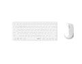 RAPOO X9010M Multi-mode Aluminium Base, Wireless Ultra-slim Combo Set, up to 12 Months Battery, Bluetooth or 2.4Ghz.  Office Business Retail White