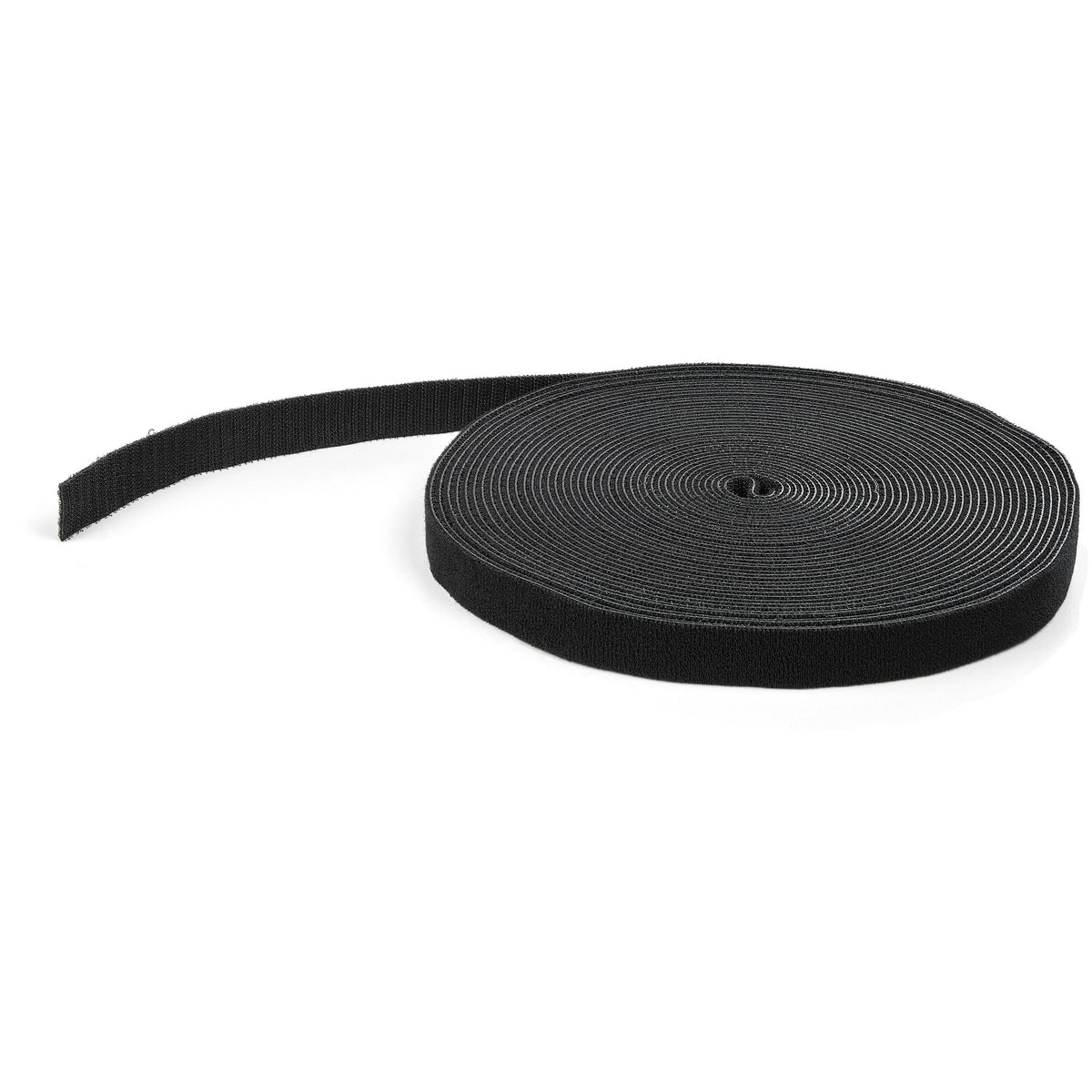 StarTech.com 50ft (15.2m) Hook and Loop Roll, Black, Cut-to-Size Reusable Cable Ties, Bulk Industrial Wire Fastener Tape, Adjustable Fabric Wraps, Reusable Self Gripping Cable Management Straps