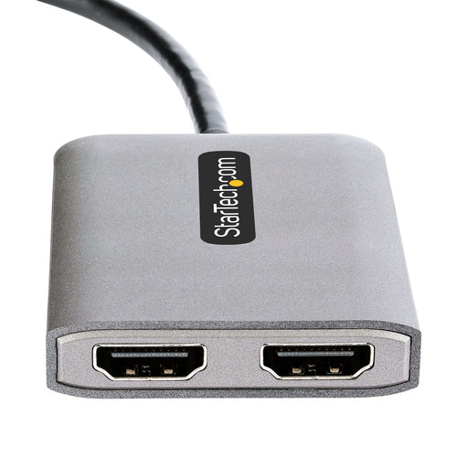 StarTech.com USB-C to Dual HDMI Adapter, USB Type-C Multi-Monitor MST Hub, Dual 4K 60Hz HDMI Laptop Display Extender / Splitter, HDR, Extra-Long Built-In Cable - Windows Only