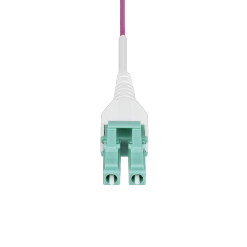 StarTech.com 2m (6ft) LC to LC (UPC) OM4 Multimode Fiber Optic Cable, Erika Violet, 50/125µm, 40G/100G, LOMMF/VCSEL, Uniboot Fiber Jumper Cord, OFNR Riser Rated