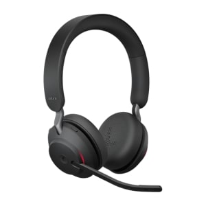 Jabra 26599-999-889, Evolve2 65 MS Stereo Bluetooth Headset with Desk Stand and Link380c, USB-C, 2 Year Warranty