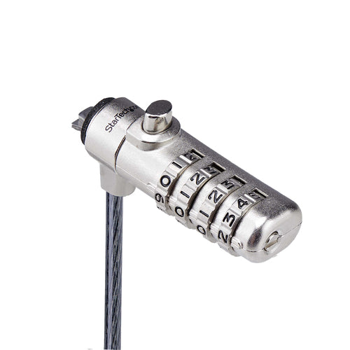 STARTECH Slim Lock K-Slot Compatible, 5ft Combination Locking Cable, 2YR