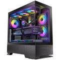 OKINOS Aqua 6 infinity Mid Tower ATX case, tempered glass, USB-C 10Gbps, 435mm GPU, 175mm CPU, 360mm radiator, ATX/mATX/ITX support, steel build RGB