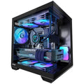 OKINOS Mirage 4 mATX ARGB Case, ARGB controller, 4x ARGB Fans. Ultimate thermal, Steel,2x USB3.0, 1x3.2 Gen2 USB-C, Black Tower Case