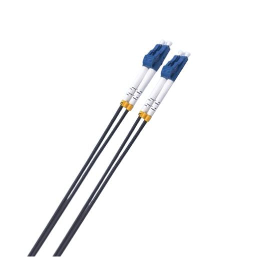 8ware 2m LC-LC OS2 Single Mode Dual-Core Fibre Optic Cable UPC Duplex Armoured Low Smoke Zero Halogen (LSZH) Jacket Black
