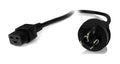 8Ware Power Cable 2m 3-Pin AU to IEC C19 Male to Female 10A Electrical Safety Black