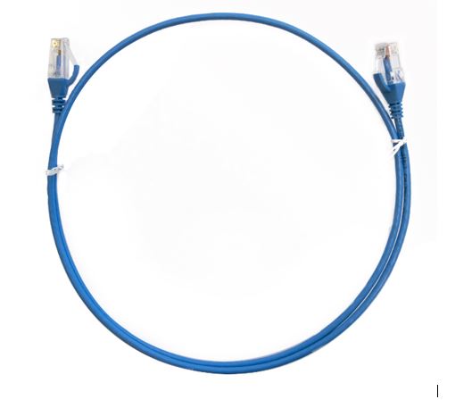 8ware CAT6 Thin Cable 1.5m / 150cm - Blue Color Premium RJ45 Ethernet Network LAN UTP Patch Cord 26AWG for Data