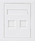 Astrotek CAT6 RJ45 Network Wall Face Plate Outlets 86x86mm 2 Port Socket Kit LS