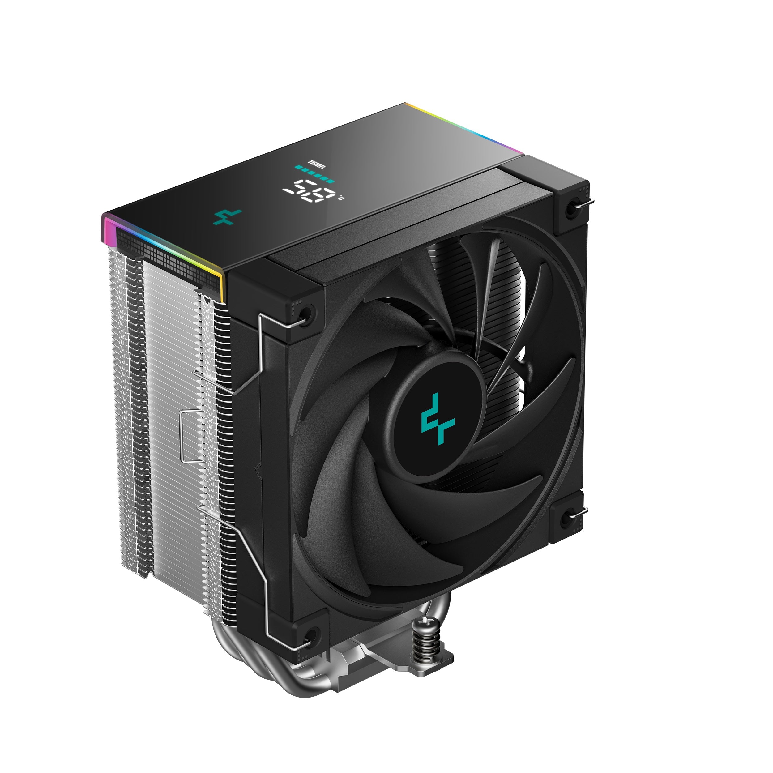 DeepCool AK500S Digital SE CPU Cooler, Status Display, ARGB LED Strips, 5 x Heat Pipe,Intel LGA1851/1700/1200/1151/1150/1155 /AM5/AM4