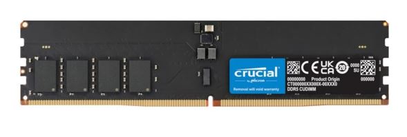Crucial Pro 32GB (1x32GB) DDR5 UDIMM 6400MHz CL40 Black Heat Spreaders Overclocking Support Intel XMP AMD Ryzen Desktop PC Gaming Memory