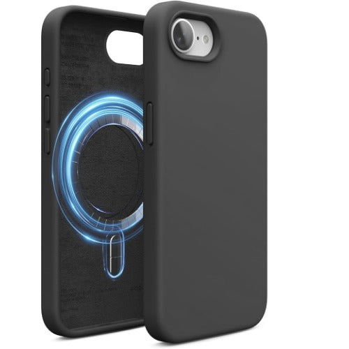 USP Apple iPhone 17e /  iPhone 16e (6.1') Silicon Case Black with Magsafe - Shockproof , Raised Edges , Anti-Slip, 3 Years Warranty