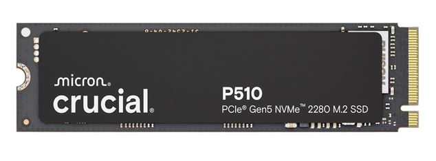 Crucial P510 1TB Gen5 2280 NVMe M.2 SSD 11,000 / 9,500 MB/s R/W 600TBW 1.5M IOPS 1.5M hrs MTTF Full-Drive Encryption 5yrs ~CT1000P310SSD8