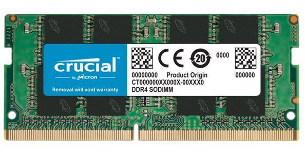 Crucial 16GB (1x16GB) DDR4 SODIMM 3200MHz CL22 1.2V Notebook Laptop Memory RAM