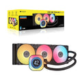Corsair iCUE LINK TITAN 360 RX LCD Liquid CPU Cooler - Black: 73.5 CFM, 2100 RPM, 36 dBA, Aluminum Radiator, Copper Cold Plate, Intel/AMD Support