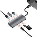 Cygnett Unite SlimMate 6-in-1 USB-C Multiport Hub Adapter Dock-(CY3316HUBC3)3xUSB-A 3.0 1xUSB-C 100W PD 1xSD 1xMicroSD High-Speed Data,2Years Warranty